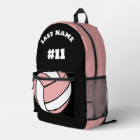 Volleyball Print Team Name Custom Sports Bag