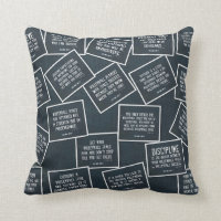 Volleyball Quotes Pillow in Denim Blue