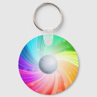 Volleyball rainbow keychain