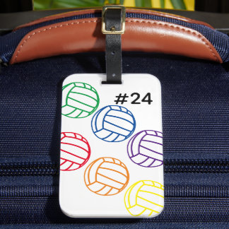 Volleyball Rainbow Luggage Tag