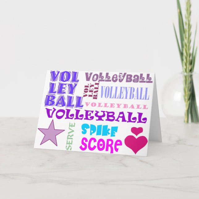 Volleyball Repeating Card (Front)