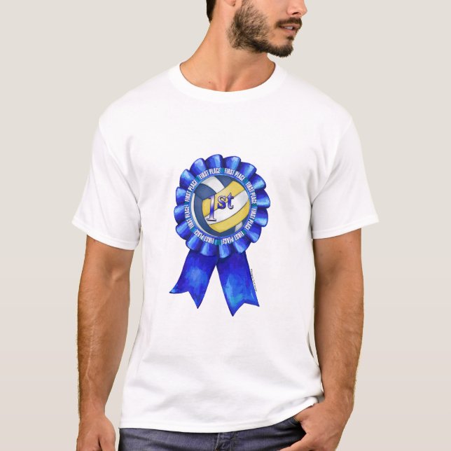 Volleyball Ribbons 1st T-Shirt (Front)