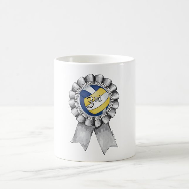 Volleyball Ribbons 3rd Coffee Mug (Center)