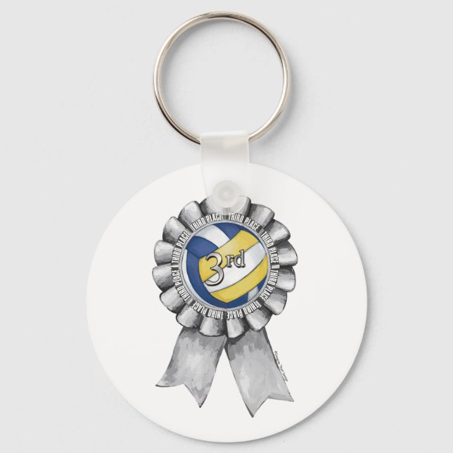 Volleyball Ribbons 3rd Keychain (Front)
