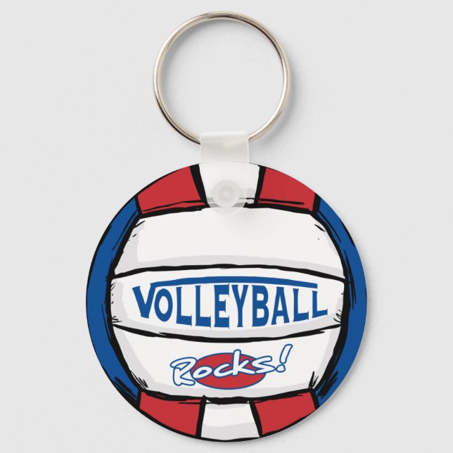 Volleyball Rocks Keychain (Front)