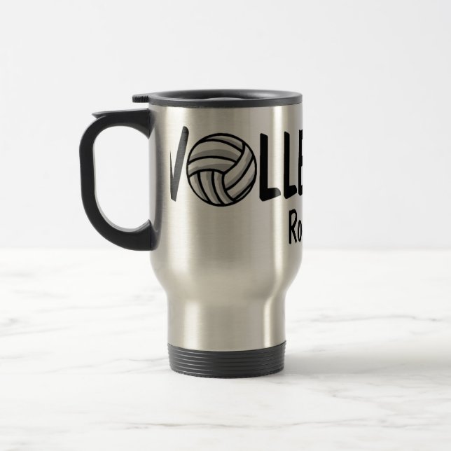 Volleyball Rocks Travel Mug (Left)