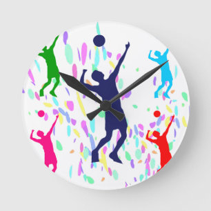 VOLLEYBALL ROUND CLOCK