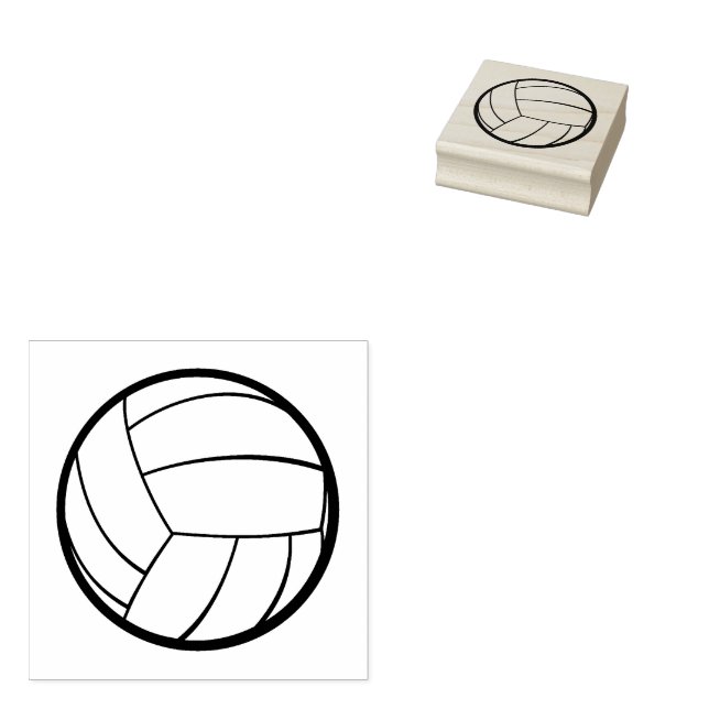  volleyball  rubber stamp (Stamped)