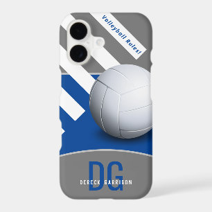 Volleyball Rules   Initials Deep Blue