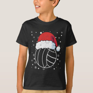 Volleyball Santa Claus Hat Sports Christmas Pjs Xm T-Shirt