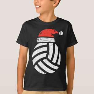Volleyball Santa Hat Christmas Xmas Sports Player T-Shirt