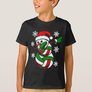 Volleyball Santa Hat Snowman Xmas Funny Volleyball T-Shirt