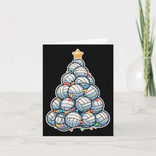 Volleyball Santa Xmas Tree Funny Christmas Player  Card