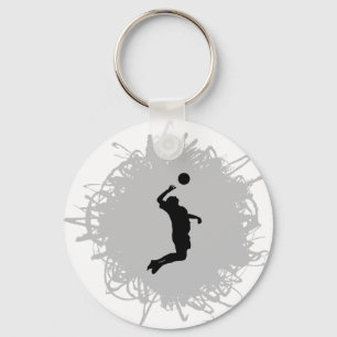 Volleyball Scribble Style (Male) Keychain