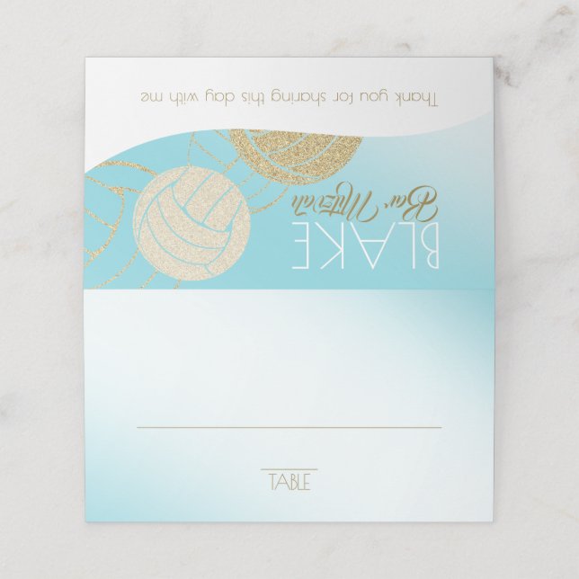 Volleyball Seating Card (Outside Unfolded)