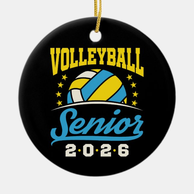 Volleyball Senior 2026  Ceramic Ornament (Front)