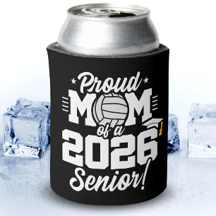 Volleyball Senior Class 2026 Graduation Proud Mom Can Cooler