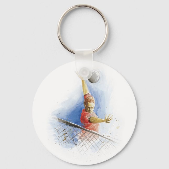 Volleyball Serve Keychain (Front)