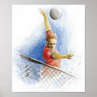 Volleyball Serve Poster
