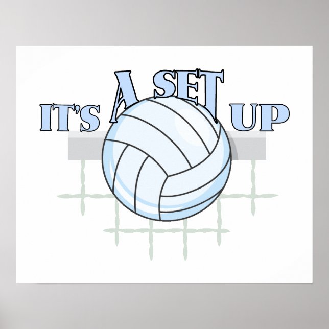 Volleyball Set Up Poster (Front)