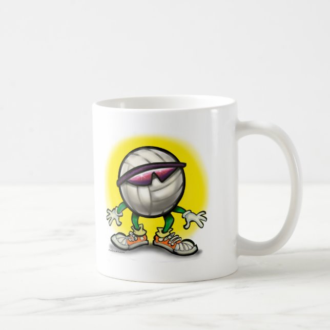 Volleyball Shades Coffee Mug (Right)