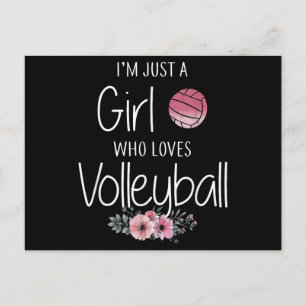 Volleyball Shirt For Girls Teens Women Cute Postcard