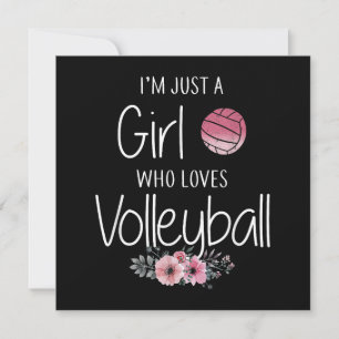 Volleyball Shirt For Girls Teens Women Cute Thank You Card