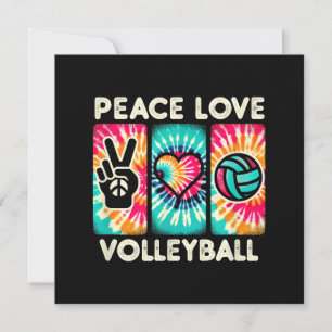 Volleyball Shirt For Teens Women Girls Peace Love Save The Date