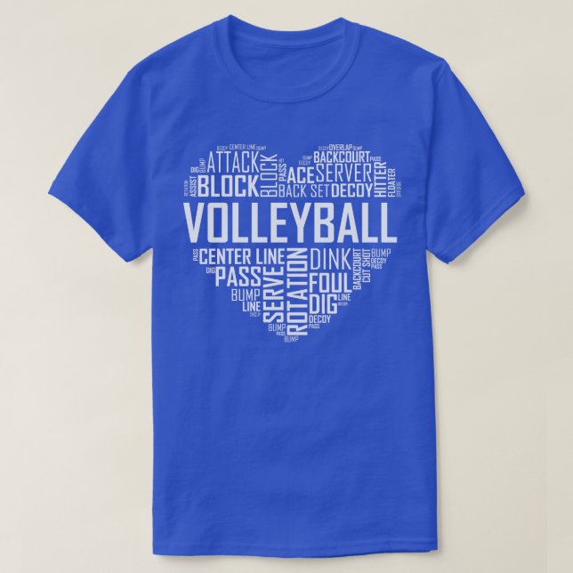 Volleyball Shirt Volleyball Lover Heart Volley Pla (Design Front)