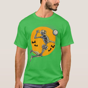 Volleyball Skeleton Women Men Volleyball Player Ha T-Shirt