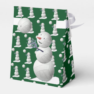 Volleyball Snowman Christmas Favor Box