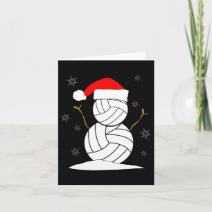 Volleyball Snowman Xmas Card
