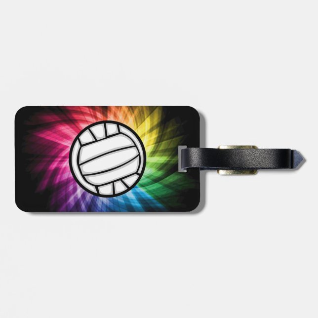 Volleyball; Spectrum Luggage Tag (Back Horizontal)