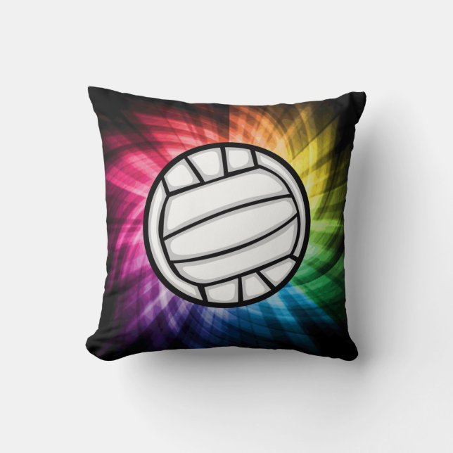 Volleyball; Spectrum Throw Pillow (Front)