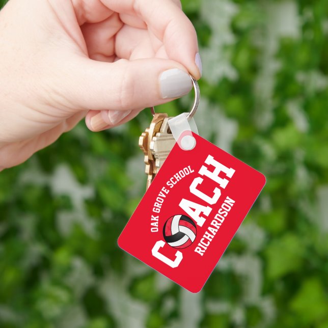 Volleyball Sport Coach - Edit Colour Keychain (Hand)
