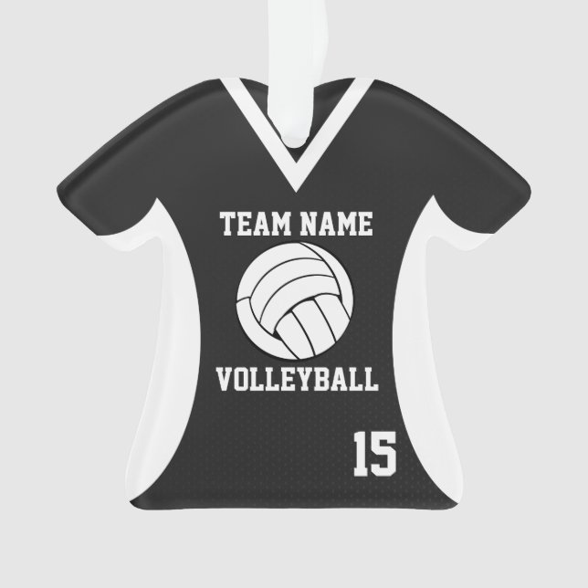 Volleyball Sport Jersey Noir avec photo (devant)
