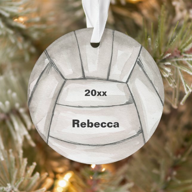 Volleyball sport player personalized Christmas Ornament (Tree)