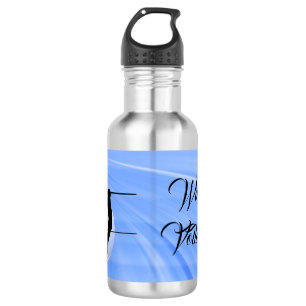 Volleyball sport Silhouette 2players and Ball Stai 532 Ml Water Bottle