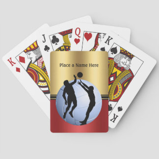 Volleyball Sports ball players personalize Playing Cards