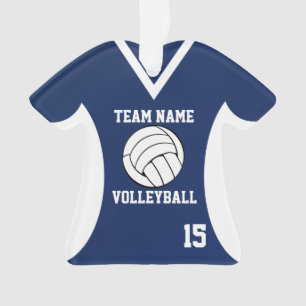 Volleyball Sports Jersey Blue with Photo Ornament