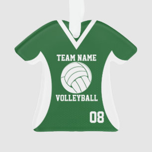 Volleyball Sports Jersey Green with Photo Ornament