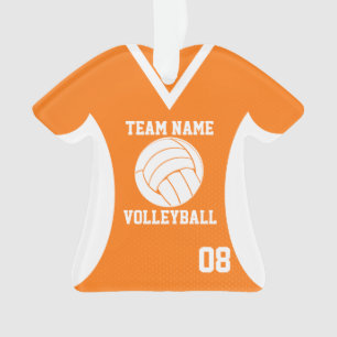 Volleyball Sports Jersey Orange with Photo Ornament