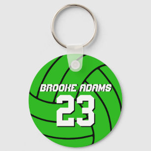 Volleyball Sports Team Keychain Customize Colour