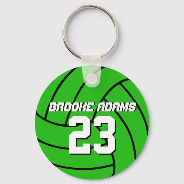 Volleyball Sports Team Keychain Customize Colour (Front)