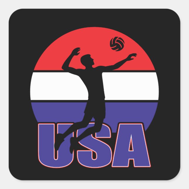 Volleyball Square Sticker (Front)