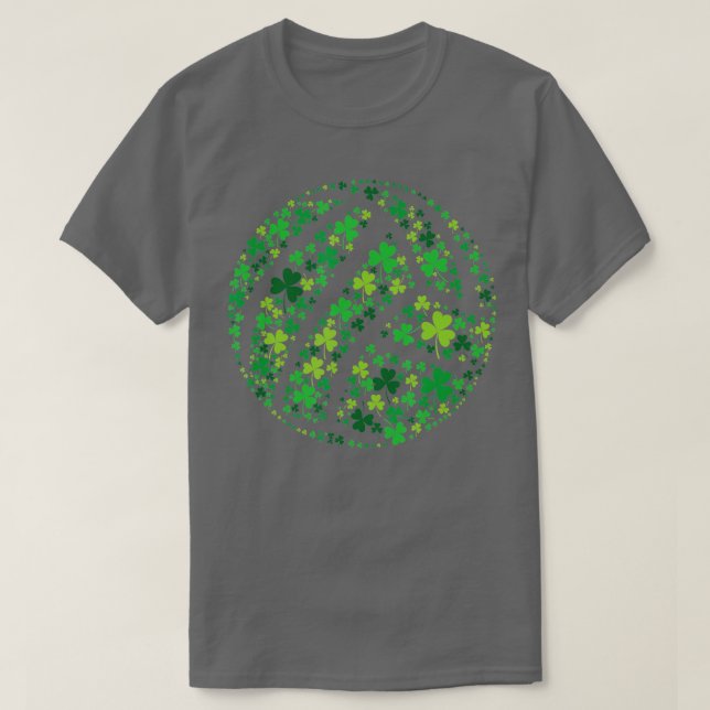 Volleyball St Patricks Day Shamrock Clover Irish G T-Shirt (Design Front)