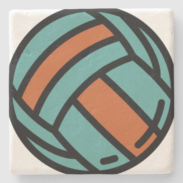 volleyball stone coaster (Front)