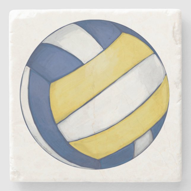 Volleyball Stone Coaster (Front)