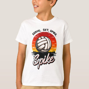 volleyball sunset graphic design tee for players