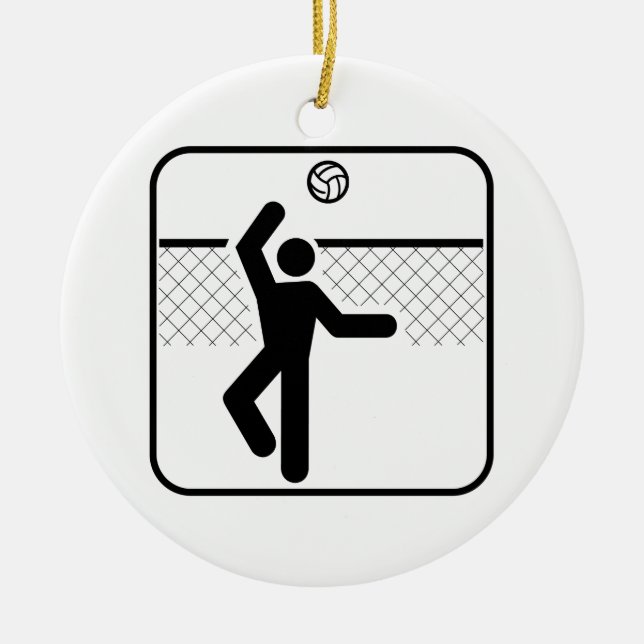 Volleyball Symbol Ornament (Front)